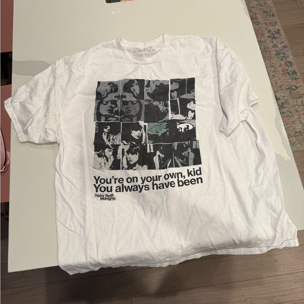 TAYLOR SWIFT MIDNIGHTS - YOYOK White Graphic T-Shirt with Text Print